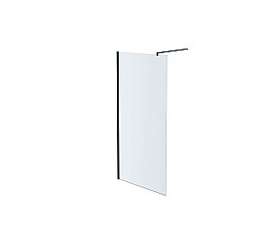 Душевое ограждение Aquatek Walk in 100 AQ WIW 10020BL стекло прозрачное/профиль черный купить в интернет-магазине Sanbest