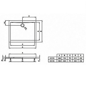 Душевой поддон Ideal Standard Ultra Flat K517901 90x75 купить в интернет-магазине Sanbest
