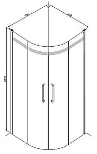 Душевой уголок Bravat WAVE BS090.1202S 90х90 стекло прозрачное/профиль хром купить в интернет-магазине Sanbest