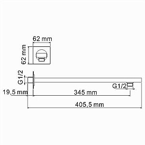 Держатель верхнего душа WasserKRAFT A090 купить в интернет-магазине сантехники Sanbest