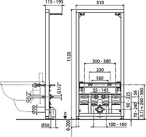 Инсталляция для биде Ravak CHROME UNI X01704 купить в интернет-магазине сантехники Sanbest