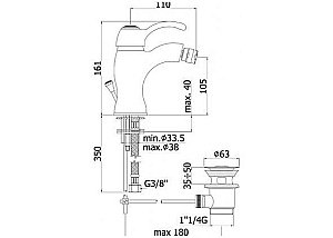 Смеситель для биде Paffoni Flavia FA135BR купить в интернет-магазине сантехники Sanbest
