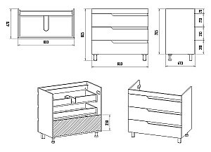 Тумба с раковиной Misty Софт - 90 П-Соф-01090-0113Я белая для ванной в интернет-магазине Sanbest