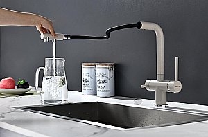 Смеситель для кухни Paulmark Serpentine Se213222-BE бежевый купить в интернет-магазине сантехники Sanbest