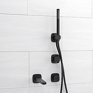 Смеситель для ванны WasserKRAFT Nuthe SET2864 черный матовый купить в интернет-магазине сантехники Sanbest