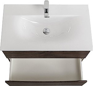 Тумба с раковиной BelBagno MARINO-CER-N-900-2C-SO-RNG-P Rovere Nature Grigio для ванной в интернет-магазине Sanbest