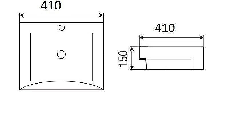 Раковина WeltWasser WW DEILBACH 4010 41 белая купить в интернет-магазине Sanbest