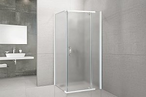 Душевой уголок Royal Bath HPVD RB8090HPVD-C 90х80 матовое стекло/профиль белый купить в интернет-магазине Sanbest