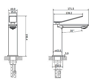 Смеситель для раковины Vincea Verse VBF-2VE1CH хром купить в интернет-магазине сантехники Sanbest