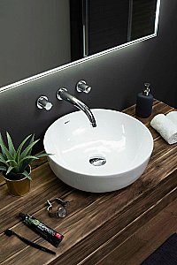 Раковина накладная Aquanet Moon-1 42 211284 белая купить в интернет-магазине Sanbest