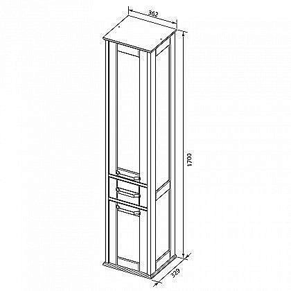 Шкаф-пенал для ванной Aquanet Денвер 36 для ванной в интернет-магазине сантехники Sanbest
