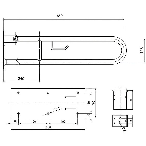 Поручень Bemeta Help 301406324 белый купить в интернет-магазине сантехники Sanbest