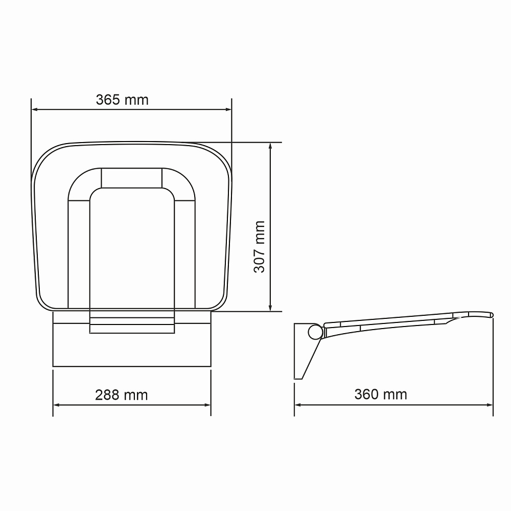 Сиденье для душа WasserKRAFT SS404 купить в интернет-магазине сантехники Sanbest