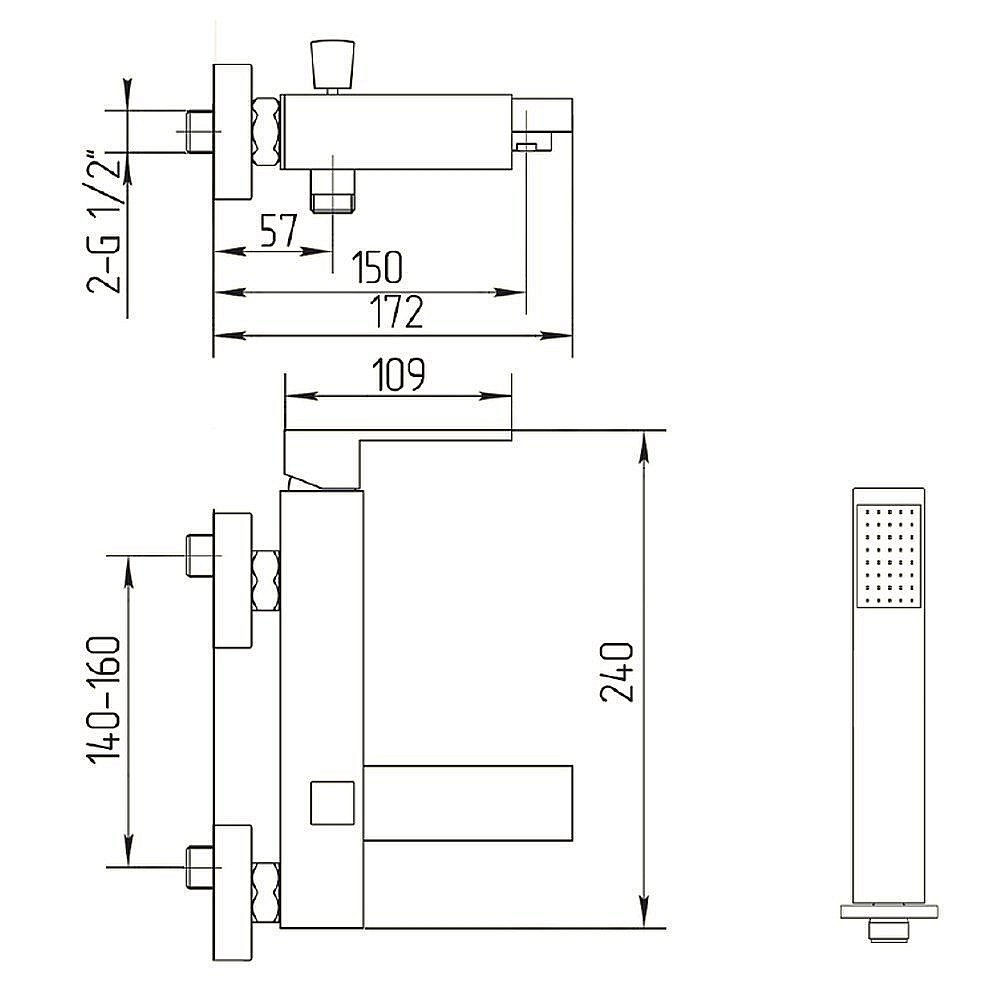 Смеситель для ванны Migliore Kvant 25391 купить в интернет-магазине сантехники Sanbest