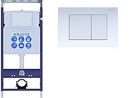 Инсталляция для унитаза Aquatek Easy Fix INS-0000010 с кнопкой KDI-0000009 белая купить в интернет-магазине сантехники Sanbest