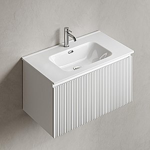Тумба с раковиной Sancos Snob R 1.0 SNR1.080W/CN7005 Bianco для ванной в интернет-магазине Sanbest