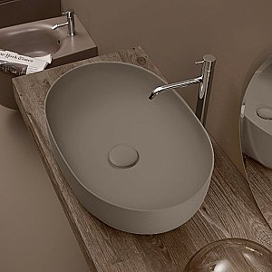 Раковина накладная Kerasan Nolita 60 534381 Nocciola mat купить в интернет-магазине Sanbest