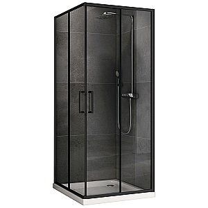 Душевой уголок ABBER Schwarzer Diamant AG02100B5 100x100 стекло прозрачное/профиль черный купить в интернет-магазине Sanbest