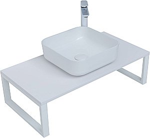 Столешница для раковины Aquanet Арт 90 белый матовый для ванной в интернет-магазине сантехники Sanbest