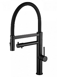 Смеситель для кухни с гибким изливом и подключением фильтра WONZON & WOGHAND, Черный матовый (WW-88458007-MB) купить в интернет-магазине сантехники Sanbest