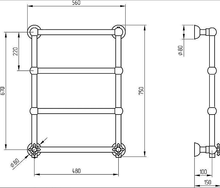 Полотенцесушитель Migliore Colosseum золото купить в интернет-магазине сантехники Sanbest