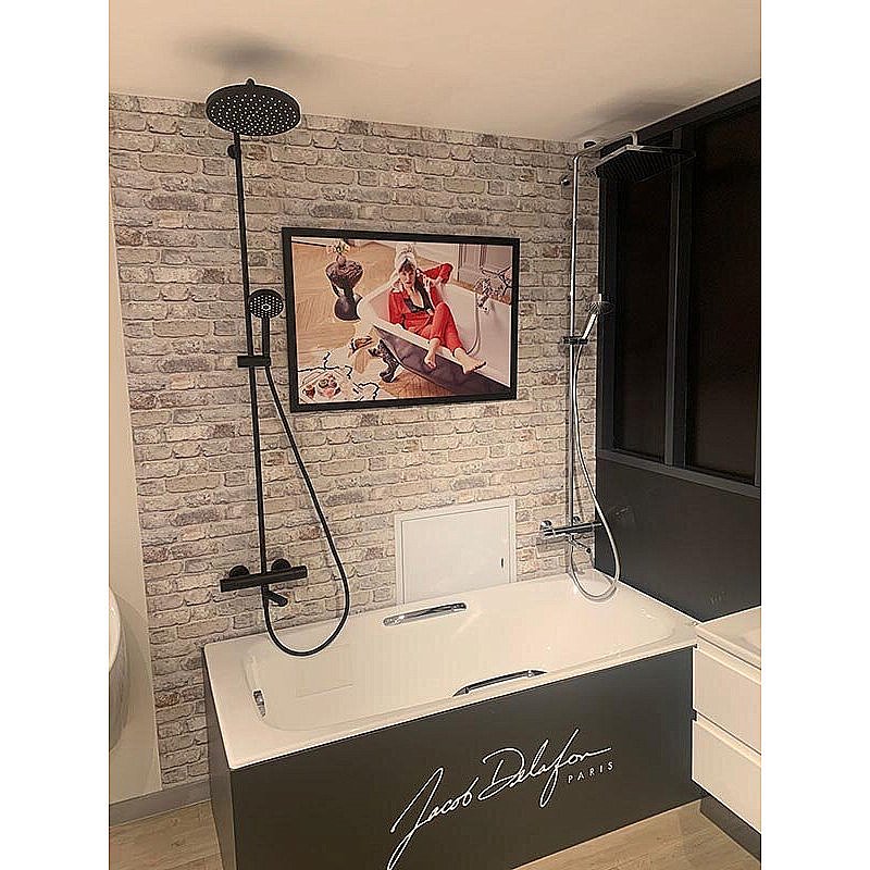 Душевая система Jacob Delafon ATOM E26237-BL матовая черная купить в интернет-магазине сантехники Sanbest