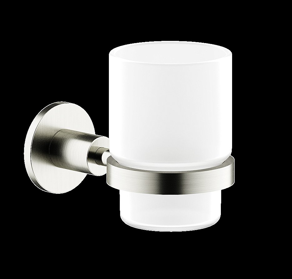 Стакан для зубных щеток Sancos Base SC9030BN брашированный никель купить в интернет-магазине сантехники Sanbest