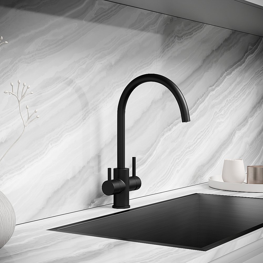 Смеситель для кухни Sancos Taper SC4012MB черный матовый купить в интернет-магазине сантехники Sanbest