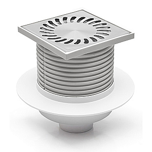 Душевой трап Azario Нептун D50 122х122 AZ-420 X L нержавеющая сталь купить в интернет-магазине Sanbest