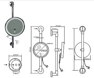 Зеркало косметическое Bemeta 116501682 хром купить в интернет-магазине сантехники Sanbest