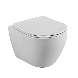 Унитаз подвесной CEZARES STYLUS-TOR CZR-6601-TH-TOR/SC безободковый, смыв торнадо, с крышкой микролифт, белый купить в интернет-магазине Sanbest