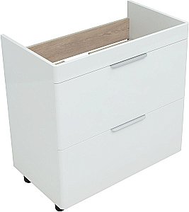 Тумба с раковиной Aquanet Ирис new 80 напольная белый глянец для ванной в интернет-магазине Sanbest