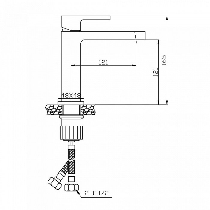 Смеситель для раковины Agger Great A2802111 с декором купить в интернет-магазине сантехники Sanbest