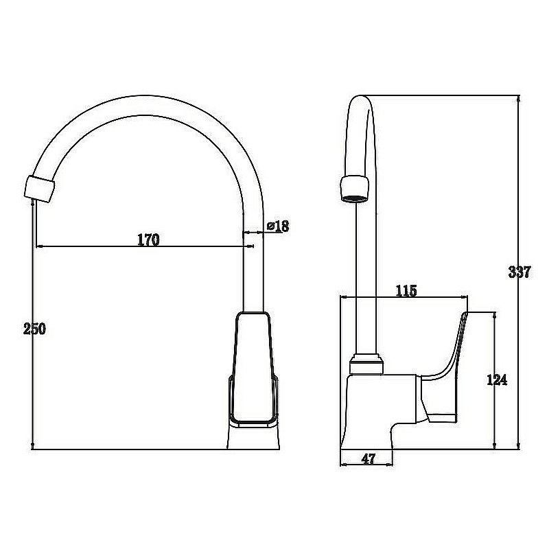 Смеситель для кухни Kaiser Clever 76044 купить в интернет-магазине сантехники Sanbest
