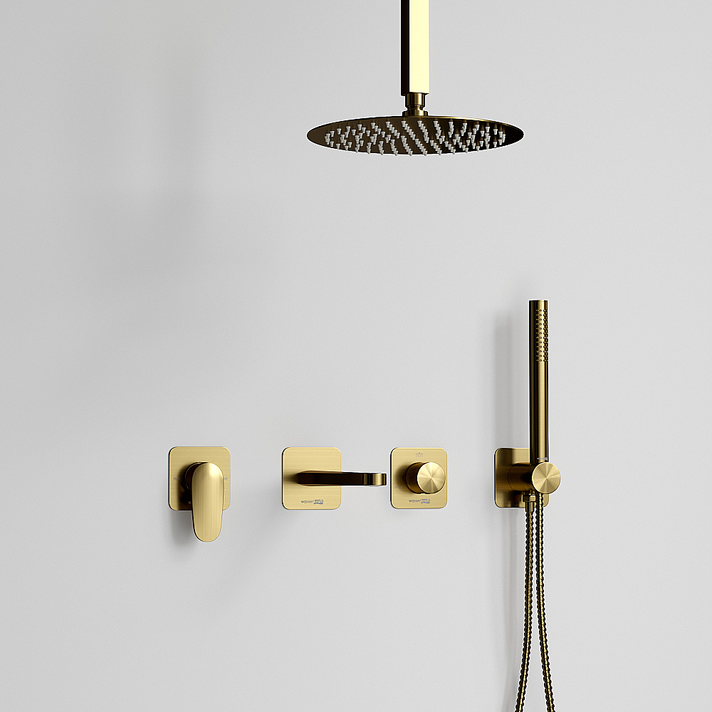 Душевая система WasserKraft A3651.283.235.259.285.194.286.284 золото матовое купить в интернет-магазине сантехники Sanbest