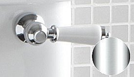 Ручка слива DEVON&DEVON IBLEVADX/CR хром, белый купить в интернет-магазине сантехники Sanbest