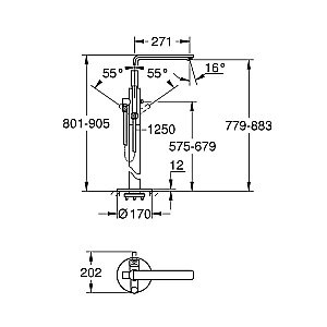 Смеситель для ванны Grohe Lineare 23792001 купить в интернет-магазине сантехники Sanbest