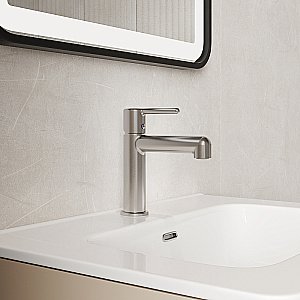 Смеситель для раковины Iddis Aiger AIGBC00i01 матовый хром купить в интернет-магазине сантехники Sanbest