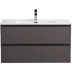 Тумба с раковиной BelBagno 100 KRAFT-1000-2C-SO-GSO+BB1000ETL темно-серая матовая для ванной в интернет-магазине Sanbest