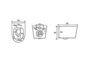 Унитаз подвесной Aquatek НИКА AQ2009-00+INS-0000012+KDI-0000018+KKI-0000002 белый, безободковый, с крышкой микролифт, с инсталляцией и кнопкой хром глянцевый купить в интернет-магазине Sanbest
