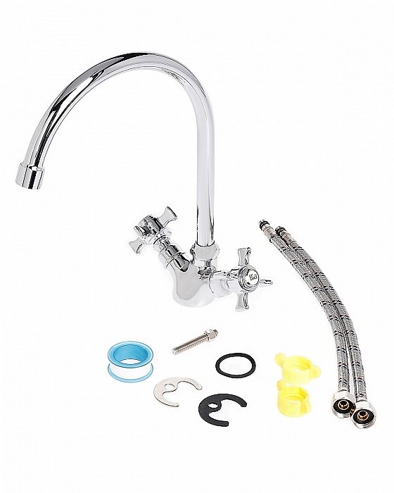 Смеситель для кухни Agger Retro-X A1700000 хром купить в интернет-магазине сантехники Sanbest