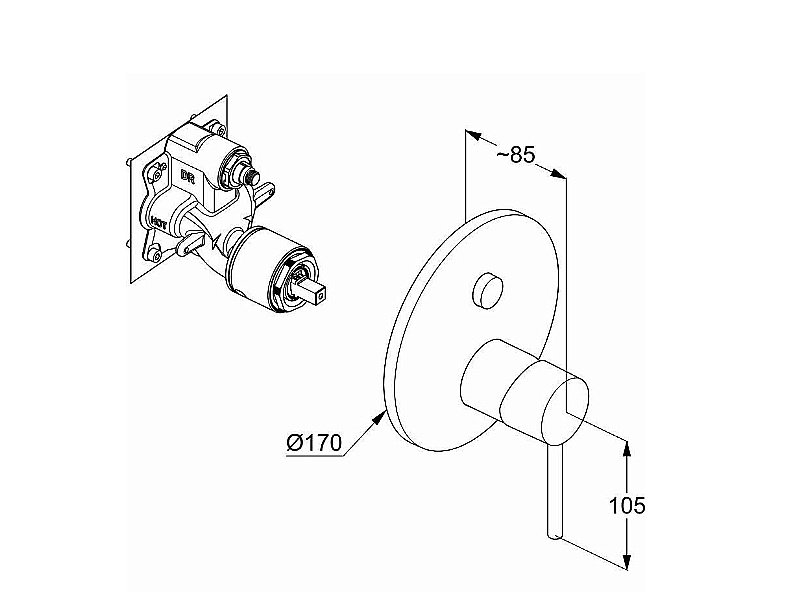 Смеситель для душа Kludi Bozz 38659N076 брашированное золото купить в интернет-магазине сантехники Sanbest