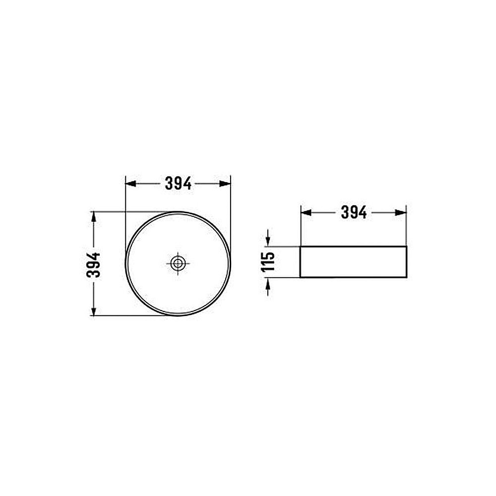 Раковина накладная Vincea 39 VBS-216 белая купить в интернет-магазине Sanbest