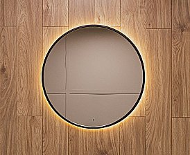 Зеркало Art&Max ASTI AM-Ast-800-DS-FNC-Nero в ванную от интернет-магазине сантехники Sanbest