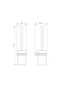 Ершик для унитаза WONZON & WOGHAND FLAT WW-9729 хром купить в интернет-магазине сантехники Sanbest