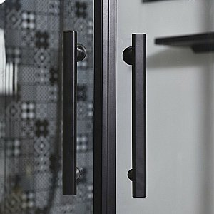 Душевая кабина Esbano Elegancia ESB-80CR 80x80 стекло прозрачное/профиль черный купить в интернет-магазине Sanbest