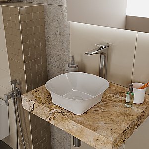 Раковина D&K Berlin 30 DT1431016 белая купить в интернет-магазине Sanbest