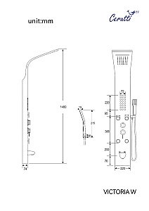 Душевая панель CeruttiSpa VICTORIA W CT9979 Белая купить в интернет-магазине сантехники Sanbest