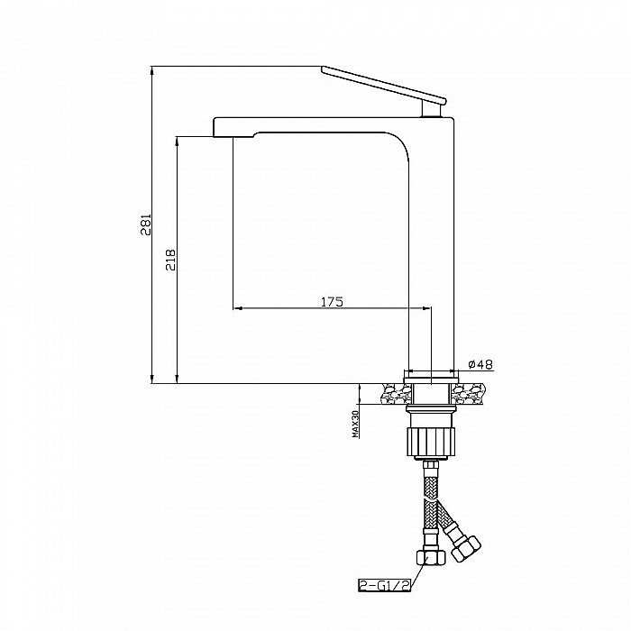 Смеситель для раковины Agger Beauty A2612100 хром купить в интернет-магазине сантехники Sanbest