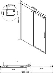 Душевая дверь Vincea Como VDS-1C130CL 130 стекло прозрачное/профиль хром купить в интернет-магазине Sanbest